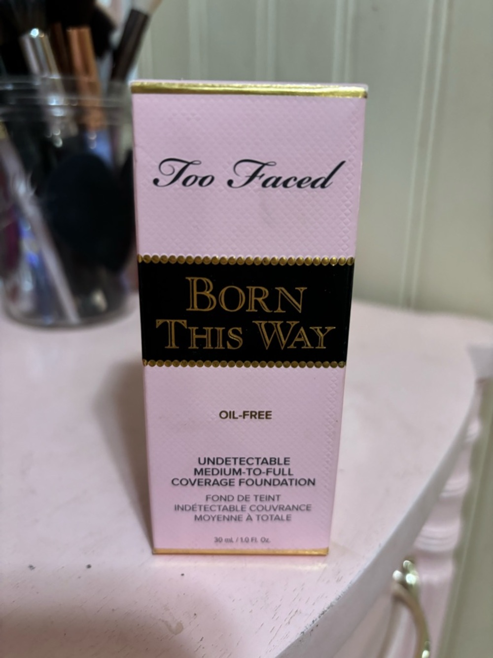 Too Faced Born This Way Foundation - Light Pink & Gold Box